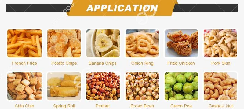 Automatic Snacks Continuous Fried Pea Nuts Fryers Line Peanut Frying Machine