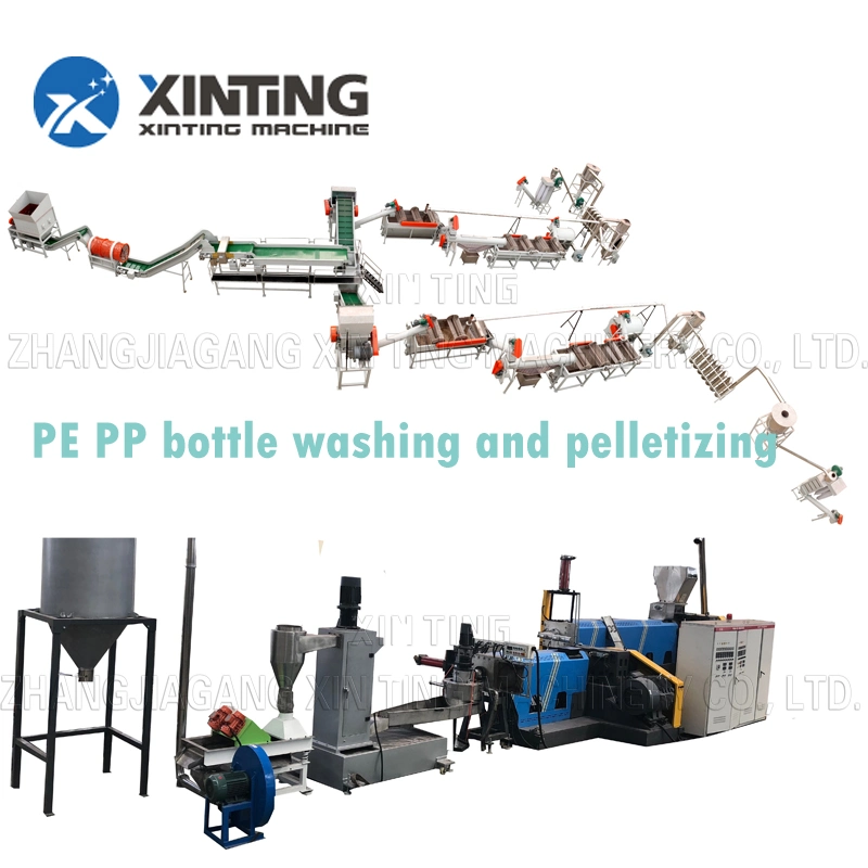 Pet Plastic Bottle Crushing Cleaning Drying Dewatering Machine Recycle Line