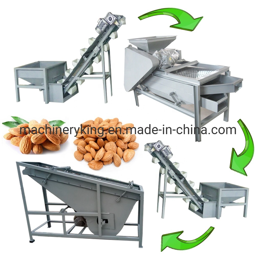 Automatic Nut Grading Crushing Hazelnut Breaking Cracking Shelling Processing Line