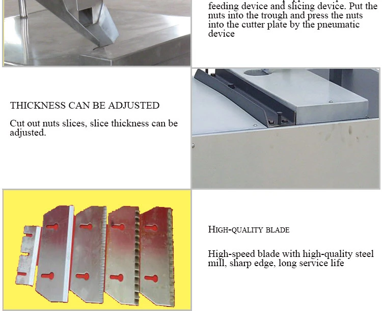 Slice The Pistachio and Food Nut Almond Cutting Peanut Slicing Machine Manufacture