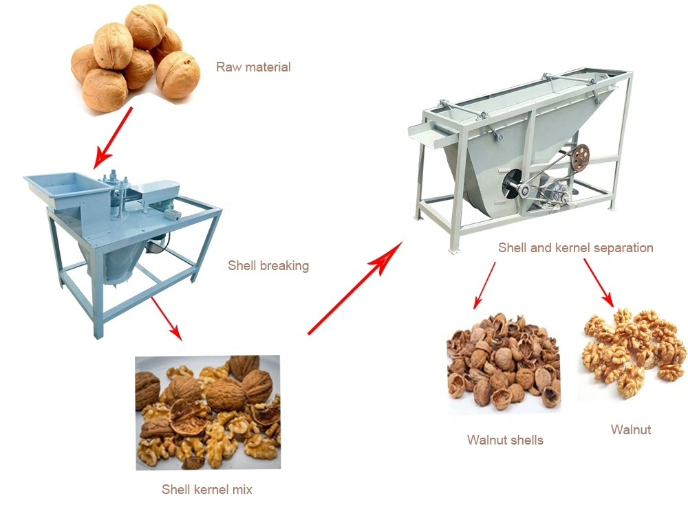 Hot Sale Nut Shelling Processing Line Walnut Shelling Machine Pecan Shelling Machine Line